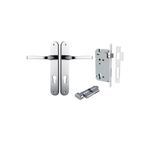 11732KENTR60KT - Annecy Lever - Oval Backplate Entrance Kit with High Security Lock - Polished Chrome - Entrance