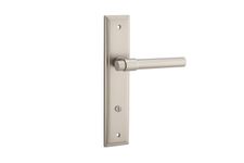 14902P85 - Helsinki Lever - Stepped Backplate - Satin Nickel - Privacy