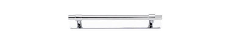 21014B - Helsinki Cabinet Pull with Backplate - CTC160mm - Polished Chrome