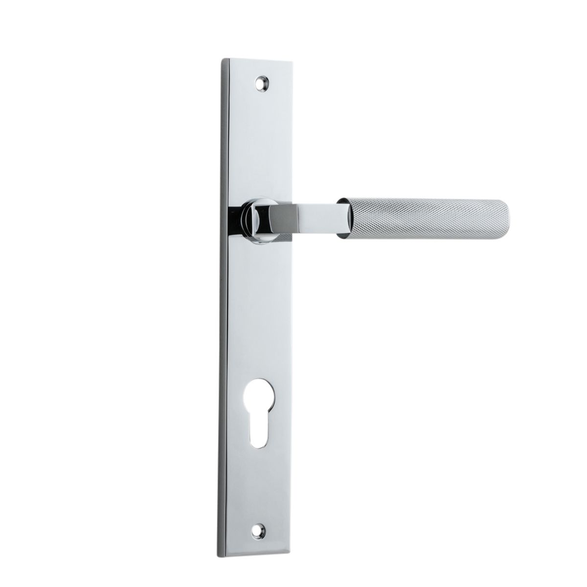 11752E85 - Brunswick Lever - Rectangular Backplate - Polished Chrome - Entrance