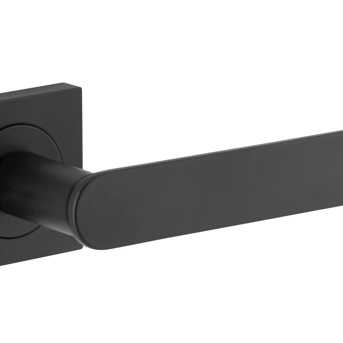 0403KIBPRIV60 - Bronte Lever - Square Rose Privacy Kit (Inbuilt Privacy) - Matt Black - Privacy