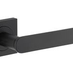 0403KIBPRIV60 - Bronte Lever - Square Rose Privacy Kit (Inbuilt Privacy) - Matt Black - Privacy