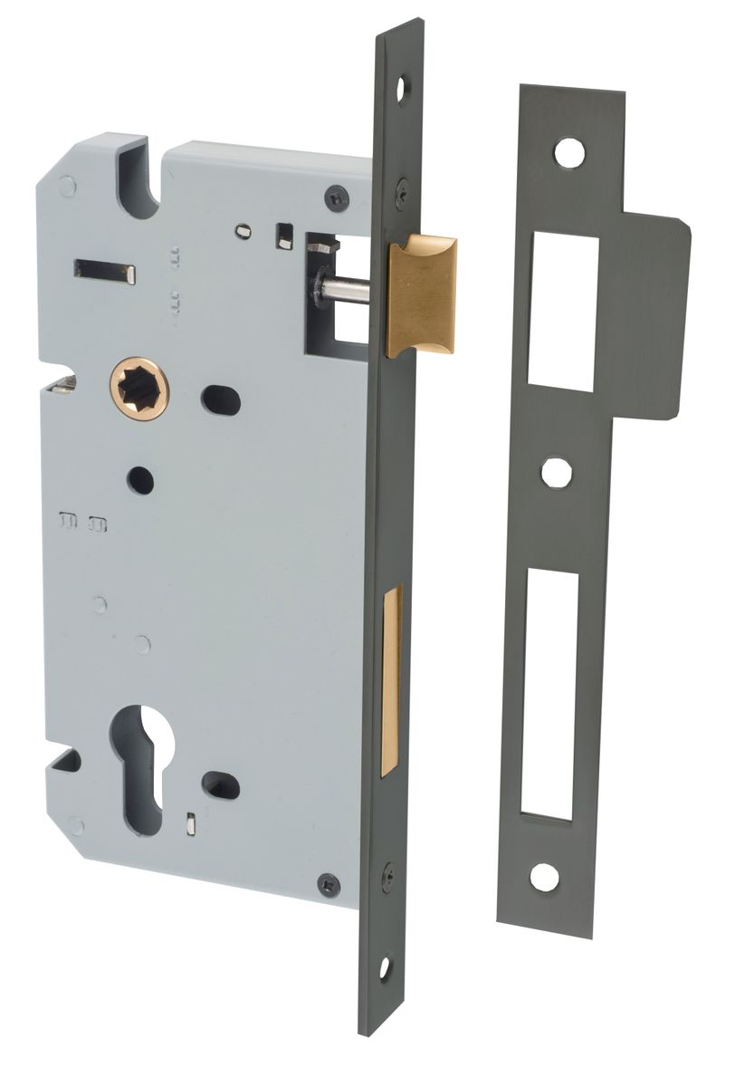 17320 - 85mm Euro Mortice Locks - 60mm Backset - Graphite PVD