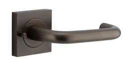 20361KIBPRIV60 - Oslo Lever - Square Rose (Inbuilt Privacy) - Signature Brass - Privacy
