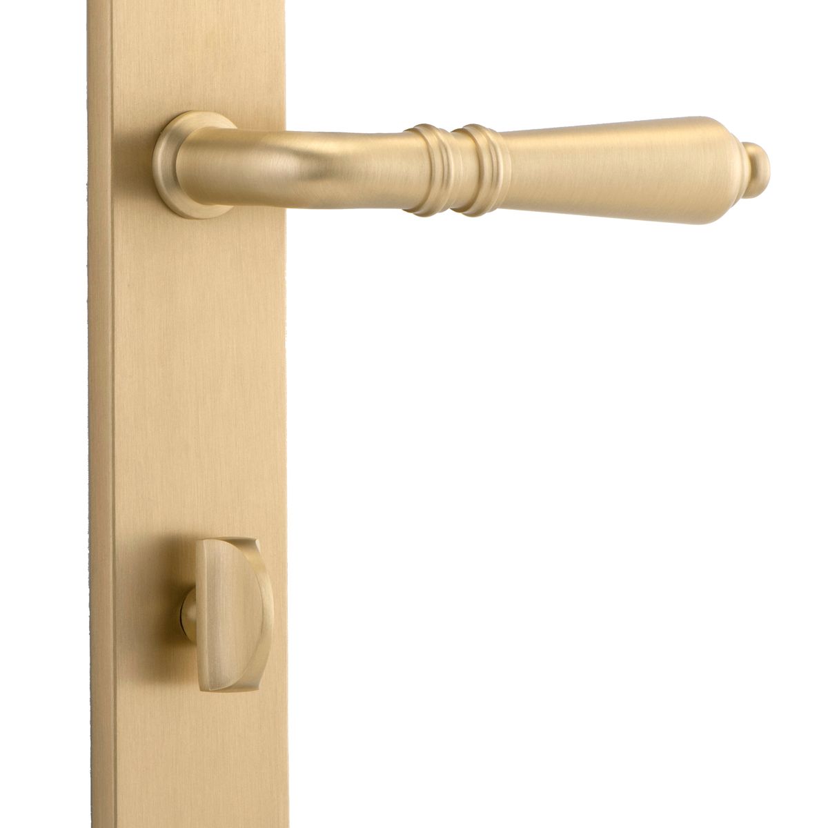 15224P85 - Sarlat Lever - Oval Backplate - Brushed Brass - Privacy