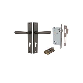 Copenhagen Lever - Rectangular Backplate Entrance Kit with High Security Lock