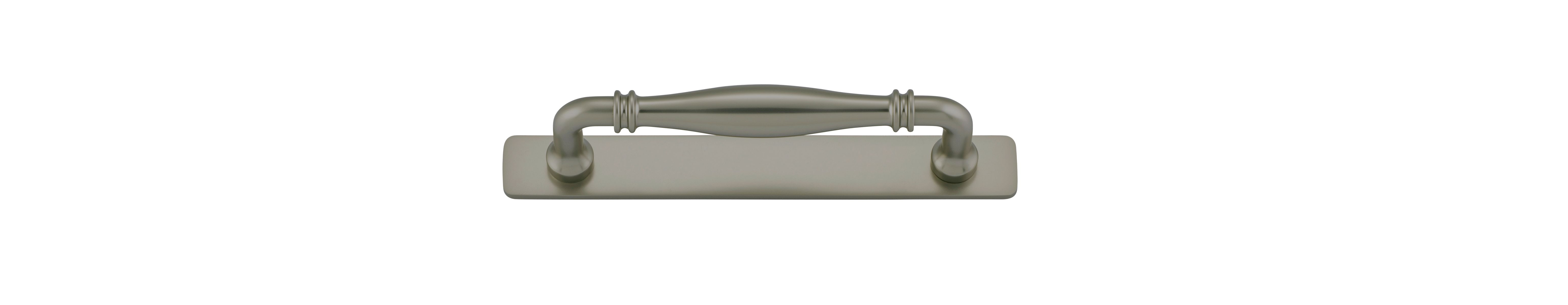 16936B - Sarlat Cabinet Pull with Backplate - CTC128mm - Graphite PVD