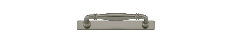 16936B - Sarlat Cabinet Pull with Backplate - CTC128mm - Graphite PVD