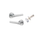20625KIBPRIV60 - Helsinki Lever - Round Rose (Inbuilt Privacy) - Brushed Chrome - Privacy
