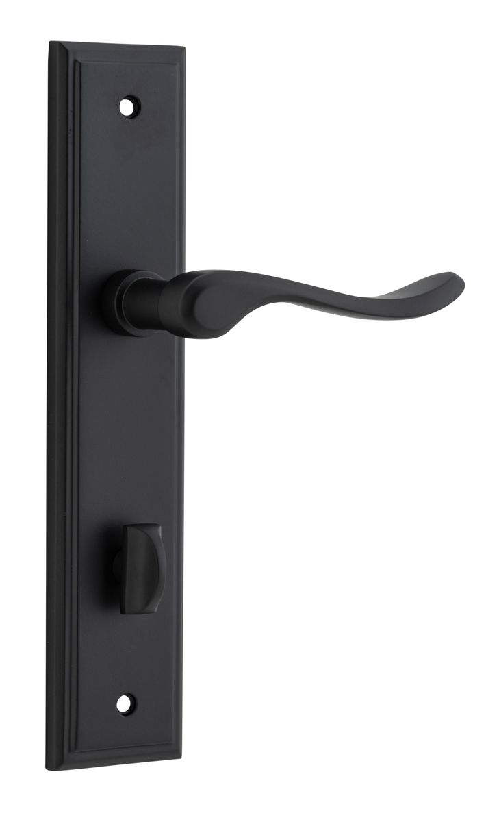 12926P85 - Stirling Lever - Stepped Backplate - Matt Black - Privacy