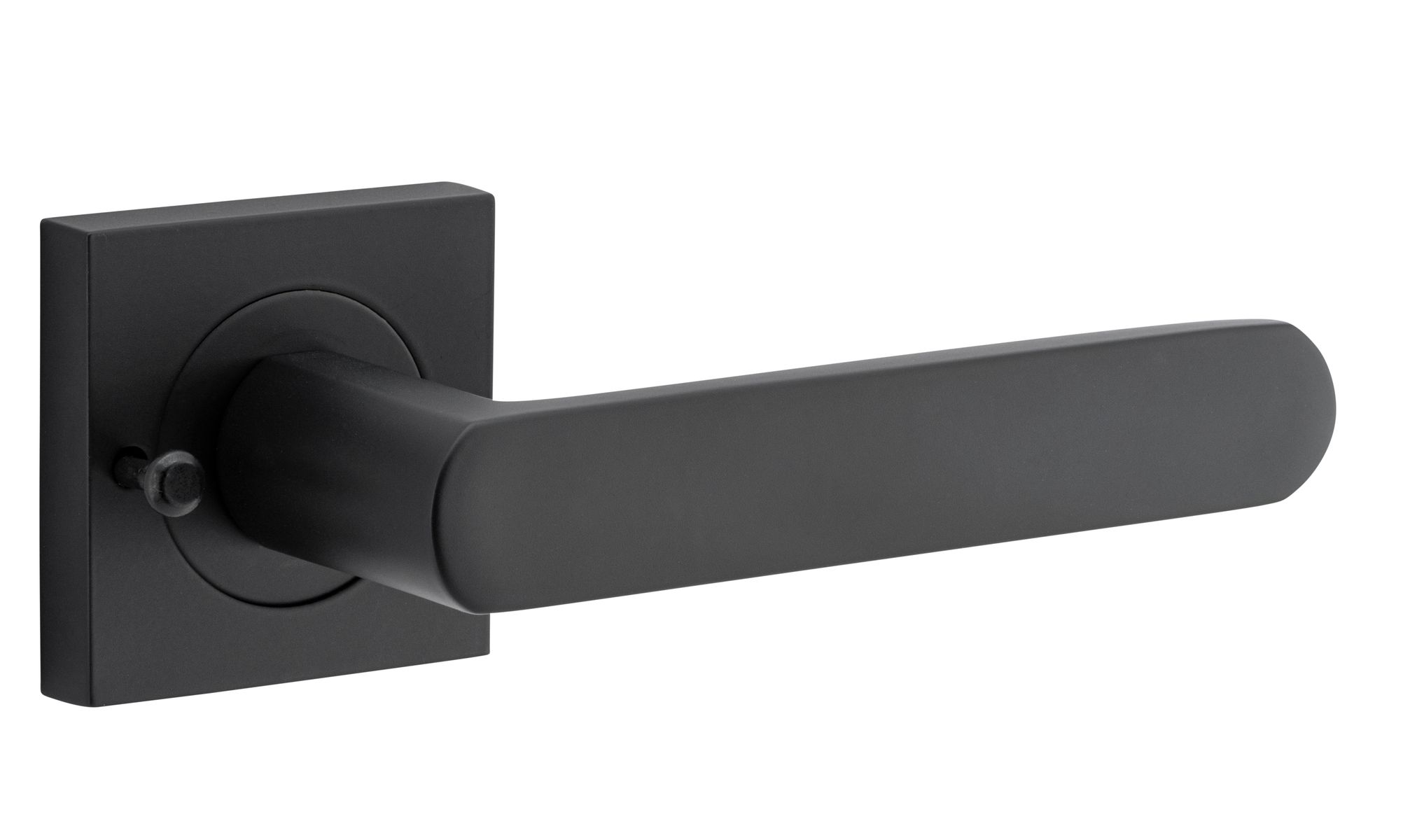 21183KIBPRIV60 - Osaka Lever - Square Rose (Inbuilt Privacy) - Matt Black - Privacy