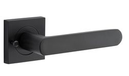 21183KIBPRIV60 - Osaka Lever - Square Rose (Inbuilt Privacy) - Matt Black - Privacy
