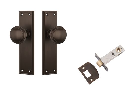 Milton Door Knob - Long Backplate Passage Set