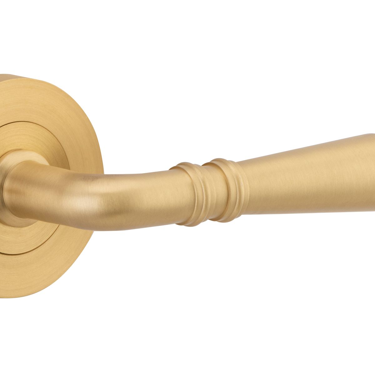 9199KIBPRIV60 - Sarlat Lever - Round Rose (Inbuilt Privacy) - Brushed Brass - Privacy