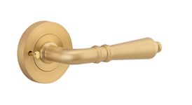 9199KIBPRIV60 - Sarlat Lever - Round Rose (Inbuilt Privacy) - Brushed Brass - Privacy