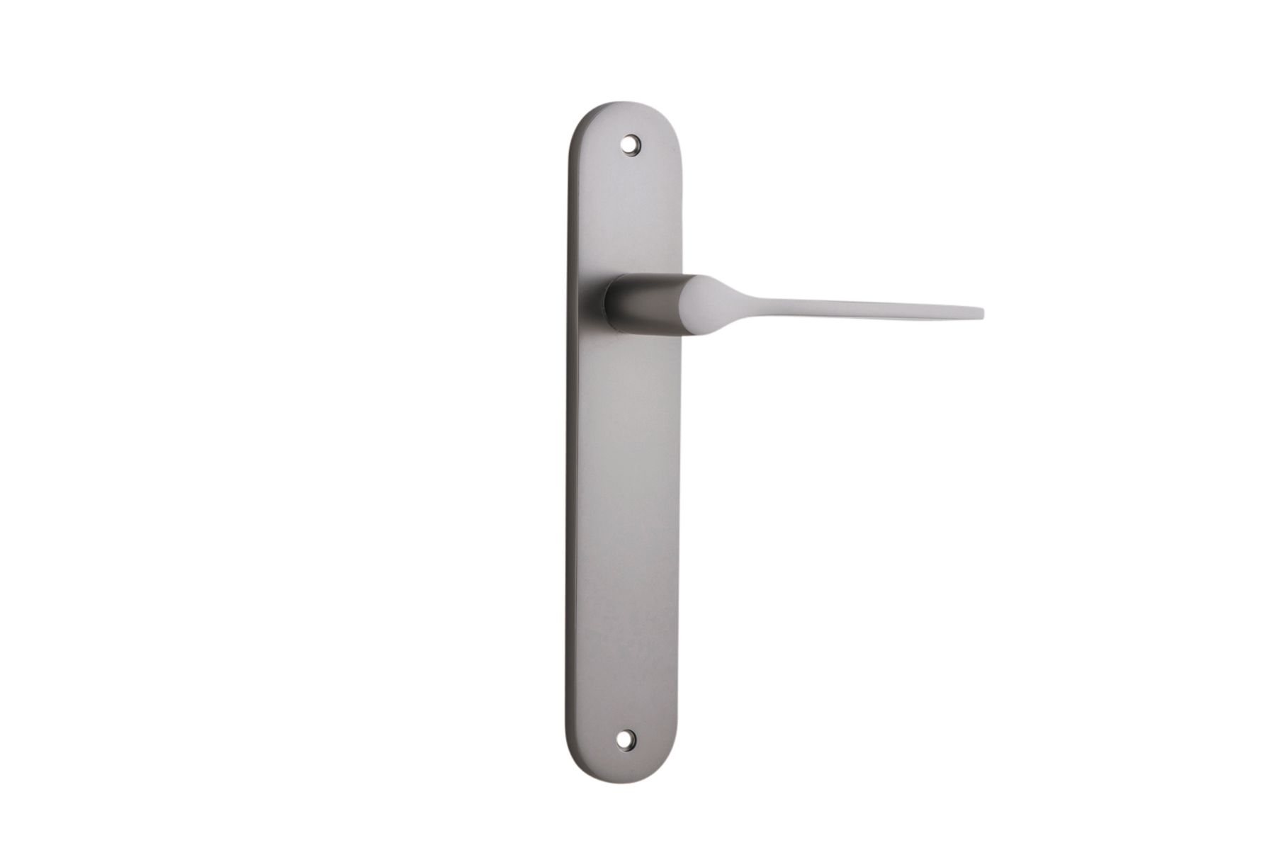 14770 - Como Lever - Oval Backplate - Satin Nickel - Passage