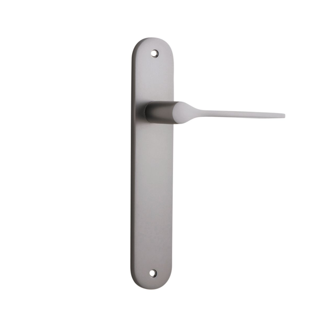 14770 - Como Lever - Oval Backplate - Satin Nickel - Passage