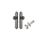 13830KPASS60 - Guildford Knob - Shouldered Backplate Passage Kit - Distressed Nickel - Passage
