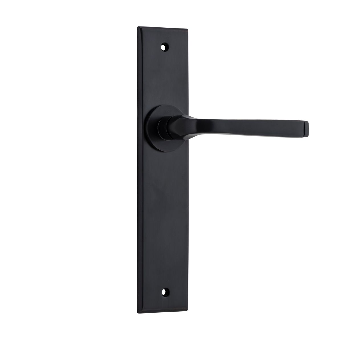 12788 - Annecy Lever - Chamfered Backplate - Matt Black - Passage