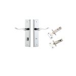 11926KPRIV60 - Stirling Lever - Stepped Backplate Privacy Kit with Privacy Turn - Polished Chrome - Privacy