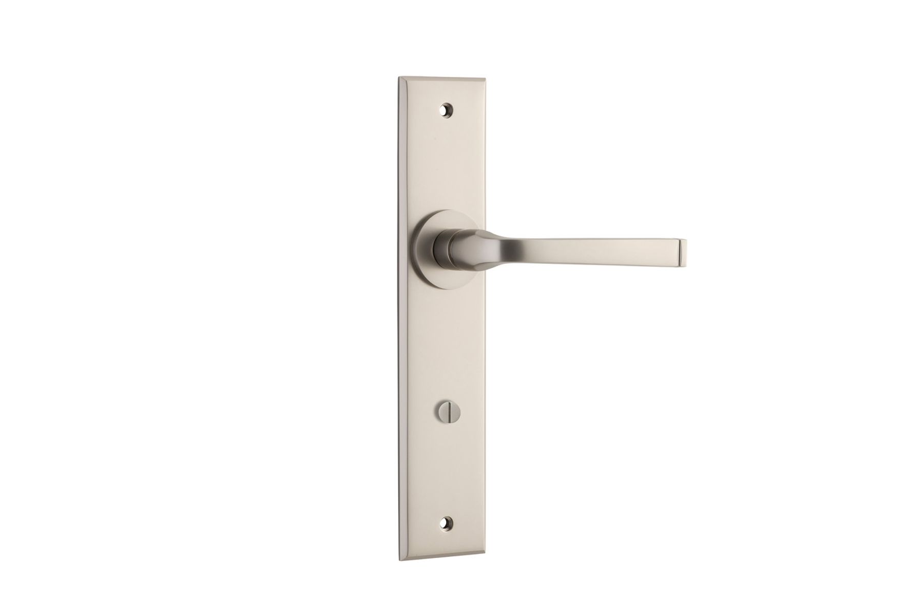 14788P85 - Annecy Lever - Chamfered Backplate - Satin Nickel - Privacy