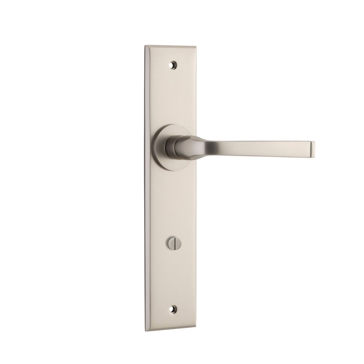 14788P85 - Annecy Lever - Chamfered Backplate - Satin Nickel - Privacy