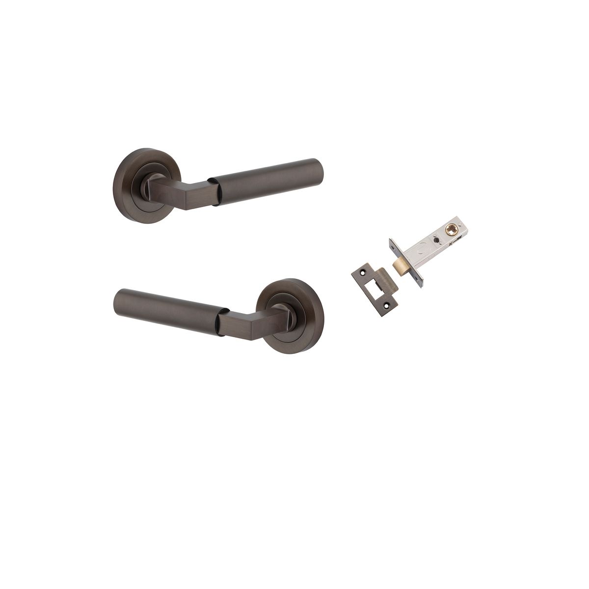 0341KPASS60 - Berlin Lever - Round Rose Passage Kit - Signature Brass - Passage