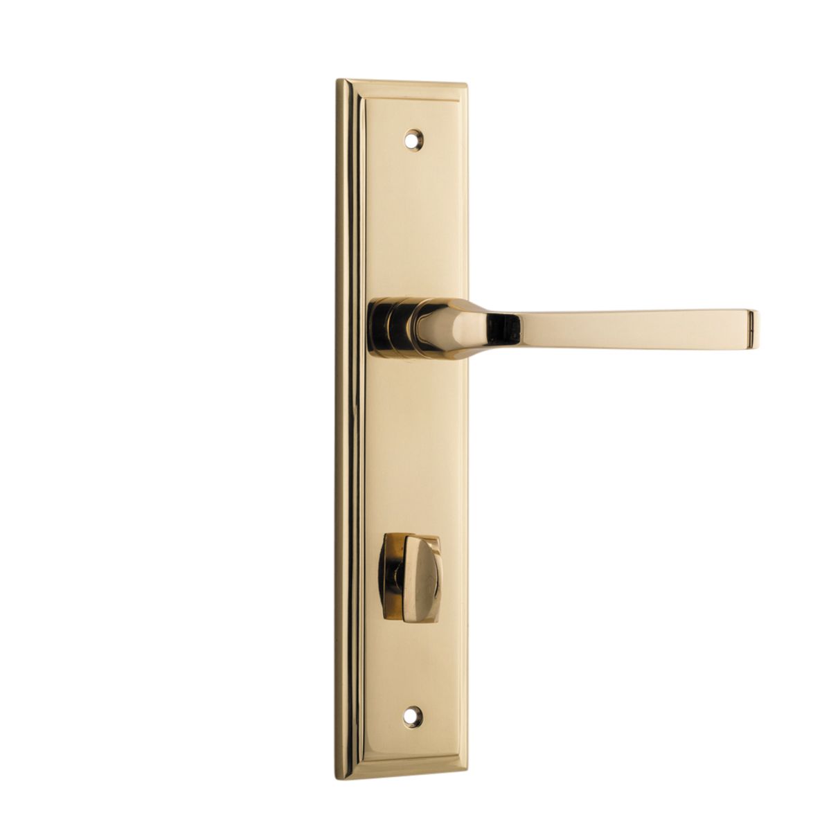 10244P85 - Annecy Lever - Stepped Backplate - Polished Brass - Privacy