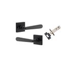 21193KIBPRIV60 - Copenhagen Lever - Square Rose (Inbuilt Privacy) - Matt Black - Privacy