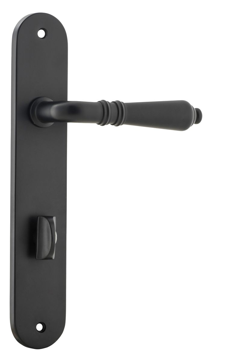 12724P85 - Sarlat Lever - Oval Backplate - Matt Black - Privacy