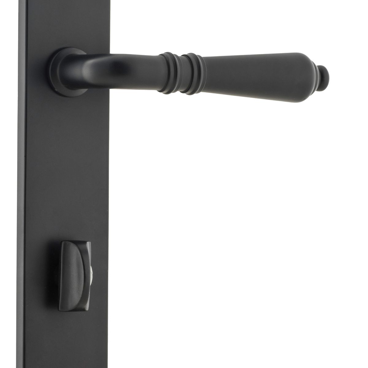 12724P85 - Sarlat Lever - Oval Backplate - Matt Black - Privacy