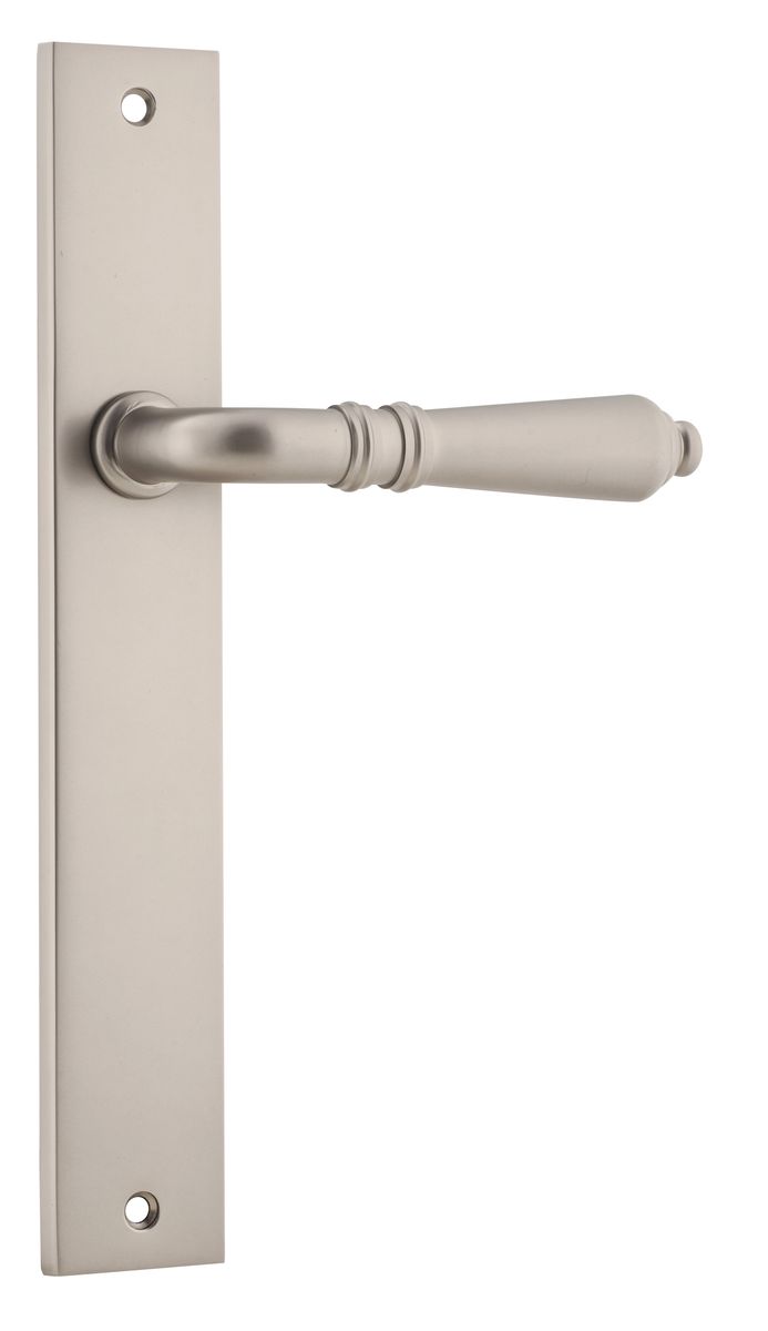 14700 - Sarlat Lever - Rectangular Backplate - Satin Nickel - Passage
