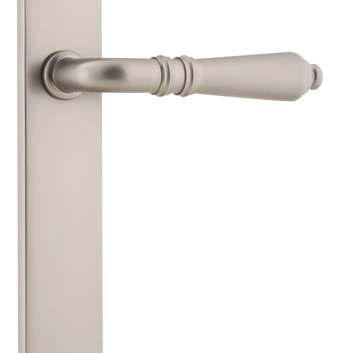 14700 - Sarlat Lever - Rectangular Backplate - Satin Nickel - Passage