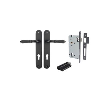 Sarlat Lever - Oval Backplate Entrance Kit with High Security Lock