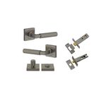 16869KPRIV60 - Brunswick Lever - Square Rose Privacy Kit - Graphite PVD - Privacy