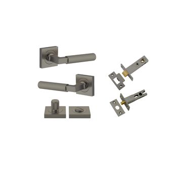 Brunswick Lever - Square Rose Privacy Kit