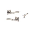 0429KIBPRIV60 - Brunswick Lever - Square Rose Privacy Kit (Inbuilt Privacy) - Satin Nickel - Privacy