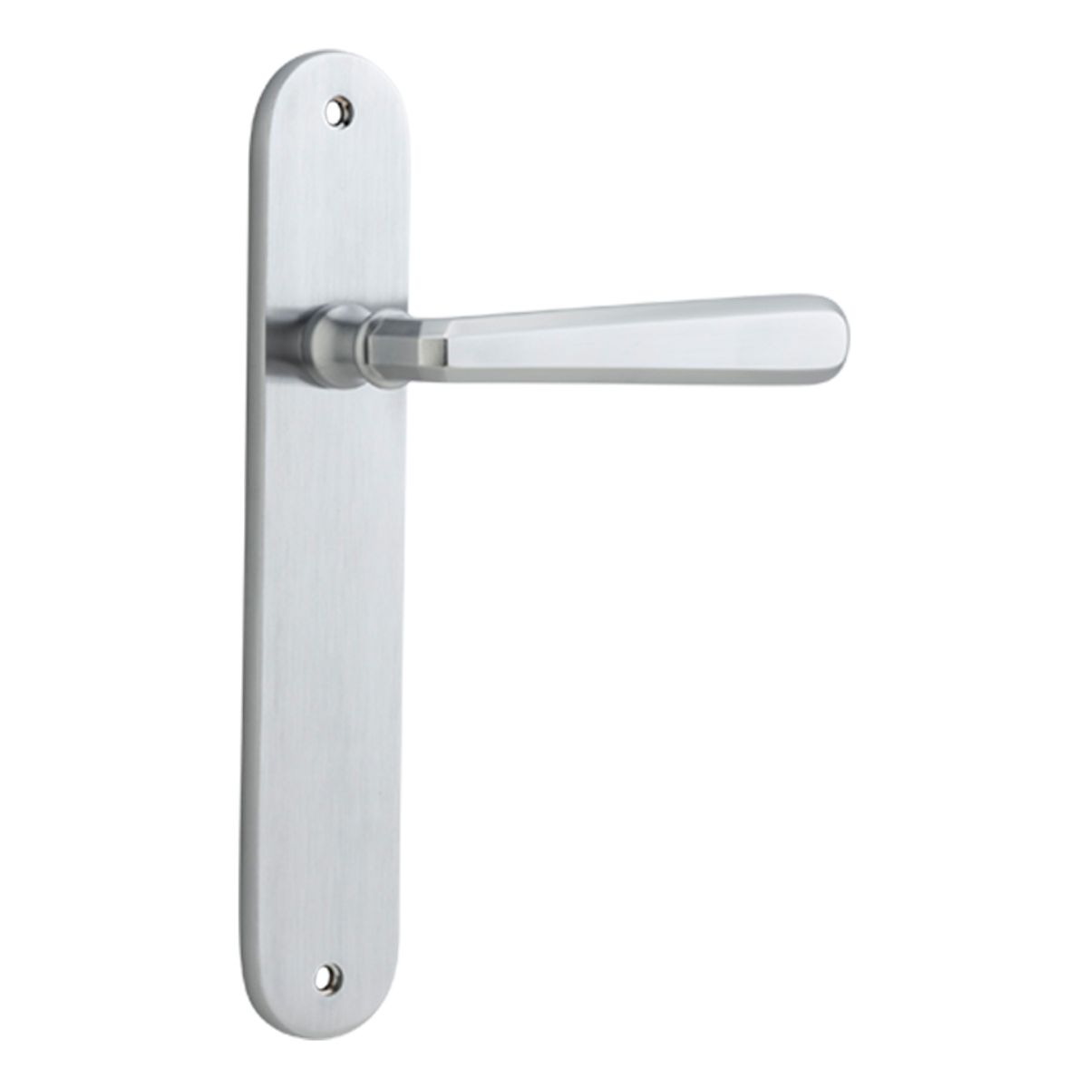 12376 - Copenhagen Lever - Oval Backplate - Brushed Chrome - Passage