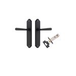 12874KPASS60 - Copenhagen Lever - Shouldered Backplate Passage Kit - Matt Black - Passage