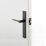 12754 - Como Lever - Rectangular Backplate - Matt Black - Passage