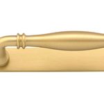 17104B - Sarlat Cabinet Pull with Backplate - CTC128mm - Brushed Gold PVD