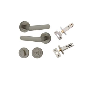 Osaka Lever - Round Rose Privacy Kit with Separate Privacy Turn