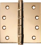 2464 - Ball Bearing Hinge - H100xW100mm - Polished Brass