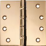 2464 - Ball Bearing Hinge - H100xW100mm - Polished Brass
