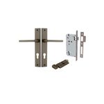 10702KENTR60KT - Baltimore Lever - Rectangular Backplate Entrance Kit with High Security Lock - Signature Brass - Entrance