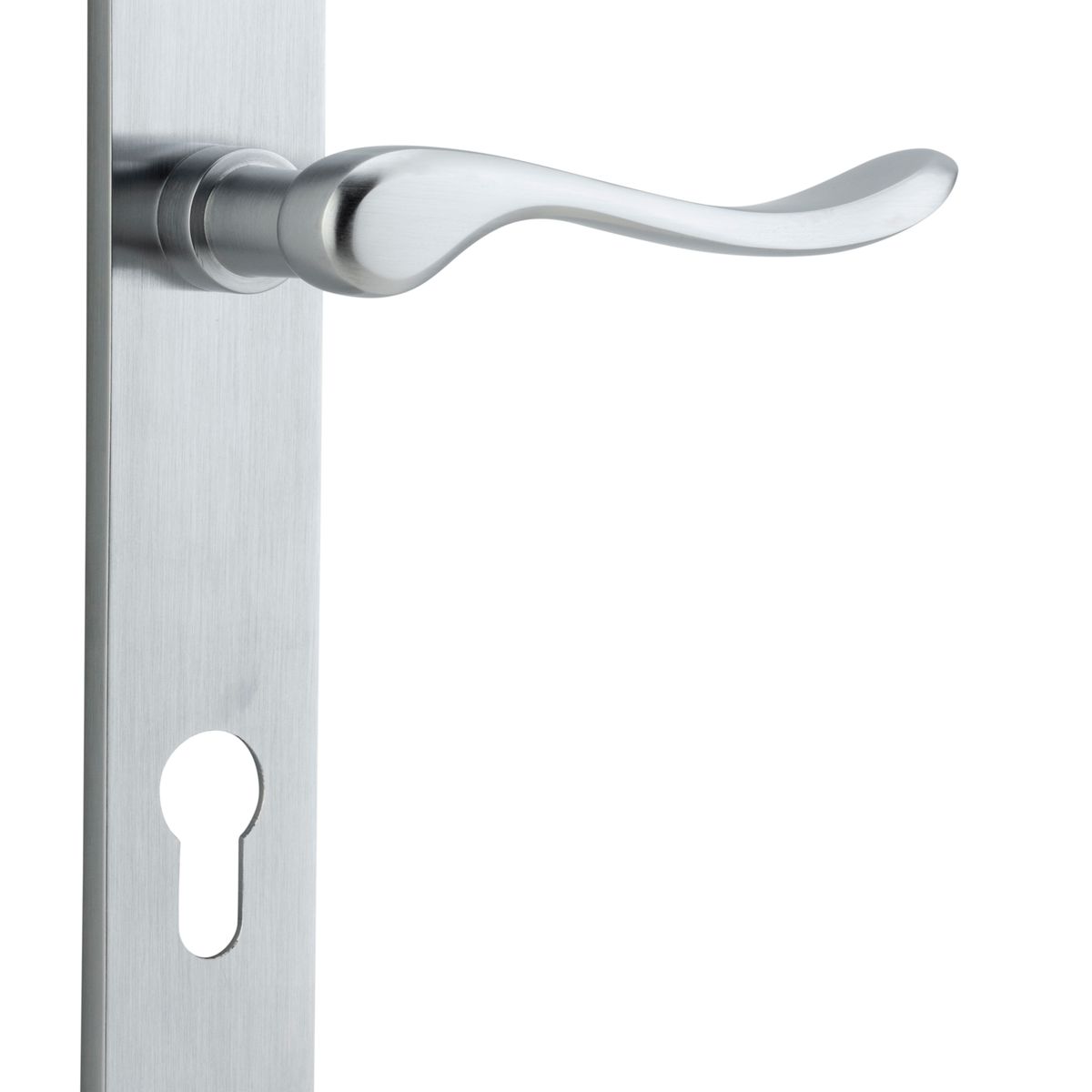 12420E85 - Stirling Lever - Rectangular Backplate - Brushed Chrome - Entrance