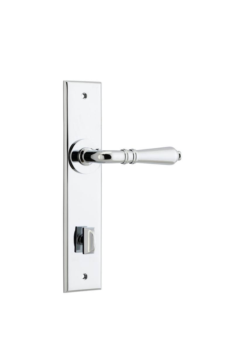11780P85 - Sarlat Lever - Chamfered Backplate - Polished Chrome - Privacy