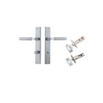 12252KPRIV60 - Brunswick Lever - Rectangular Backplate Privacy Kit - Brushed Chrome - Privacy