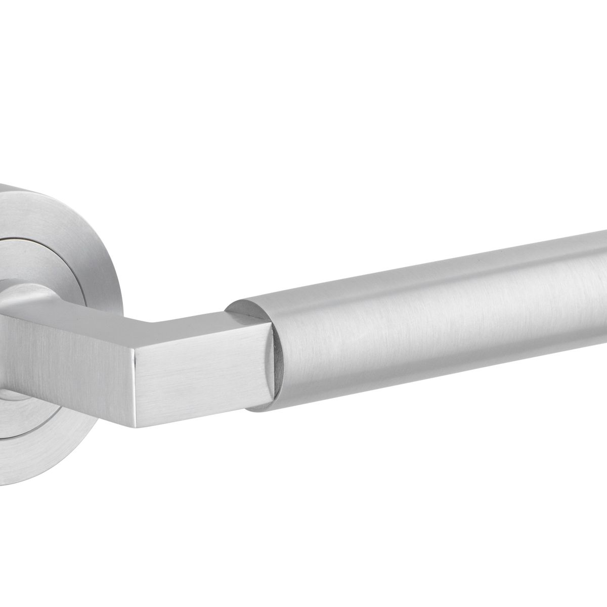 0345 - Berlin Lever - Round Rose - Brushed Chrome - Passage