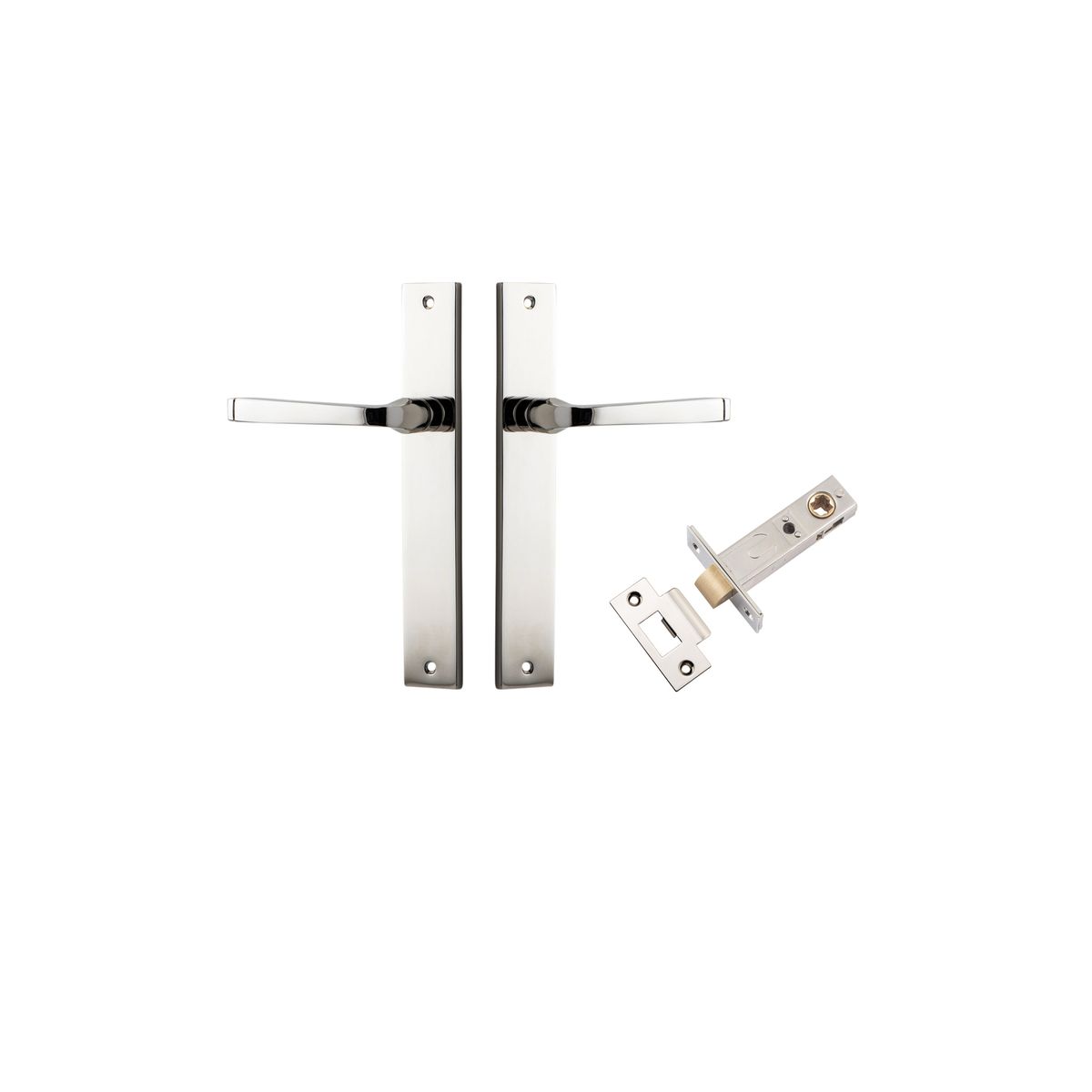 14208KPASS60 - Annecy Lever - Rectangular Backplate Passage Kit - Polished Nickel - Passage
